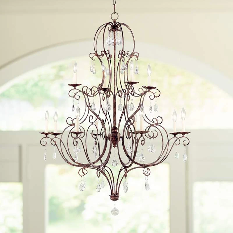 Chateau 36" Wide Mocha Bronze Twelve Light Chandelier 3 Chateau 36" Wide Mocha Bronze Twelve Light Chandelier