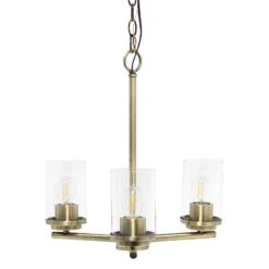 Classix 15" Wide Antique Brass Metal 3-Light Pendant 5 Classix 15" Wide Antique Brass Metal 3-Light Pendant -Golden Lighting Shop classix 15 inch wide antique brass metal 3 light pendant 937m5