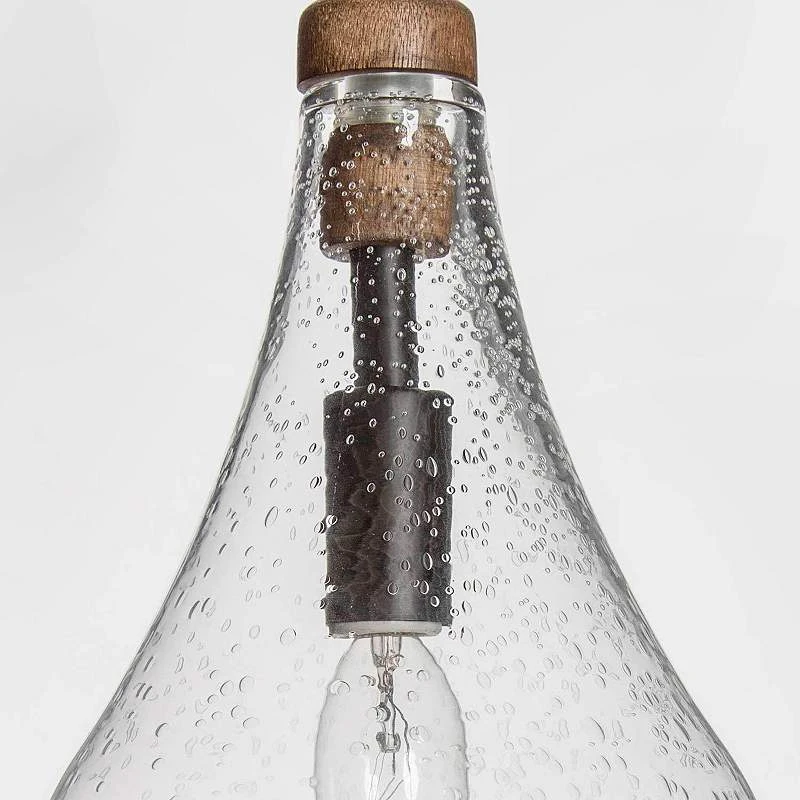 Cody 6" Wide Matte Black And Teardrop Clear Glass Modern Mini-Pendant 6 Cody 6" Wide Matte Black And Teardrop Clear Glass Modern Mini-Pendant - Image 4