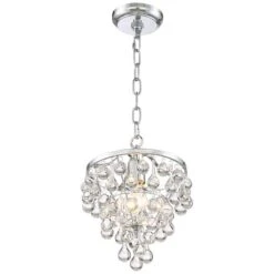 Conley 9 3/4" Wide Chrome And Clear Glass Mini Pendant 13 Conley 9 3/4" Wide Chrome And Clear Glass Mini Pendant -Golden Lighting Shop conley 9 and three quarter inch wide chrome and clear glass mini pendant 13w84views3