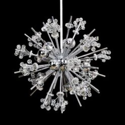 Constellation Polished Chrome Crystal 19"W 10-Light Pendant