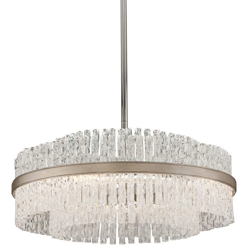 Corbett Chime 26 3/4" Wide Silver Leaf Pendant Light 4 Corbett Chime 26 3/4" Wide Silver Leaf Pendant Light - Image 2
