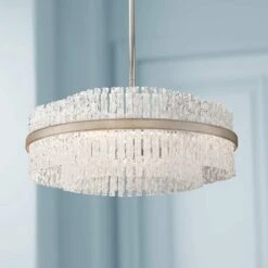 Corbett Chime 26 3/4" Wide Silver Leaf Pendant Light