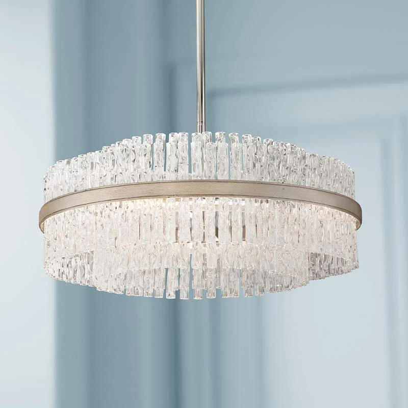Corbett Chime 26 3/4" Wide Silver Leaf Pendant Light 3 Corbett Chime 26 3/4" Wide Silver Leaf Pendant Light