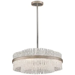 Corbett Chime 26 3/4" Wide Silver Leaf Pendant Light 7 Corbett Chime 26 3/4" Wide Silver Leaf Pendant Light -Golden Lighting Shop corbett chime 26 and three quarter inch wide silver leaf pendant light 9p388views1