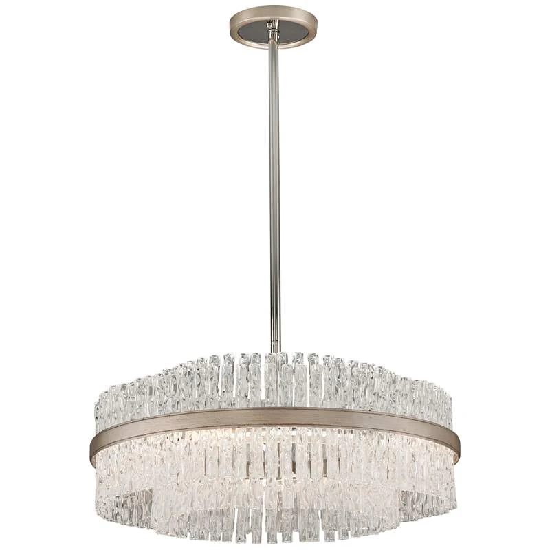 Corbett Chime 26 3/4" Wide Silver Leaf Pendant Light 5 Corbett Chime 26 3/4" Wide Silver Leaf Pendant Light - Image 3
