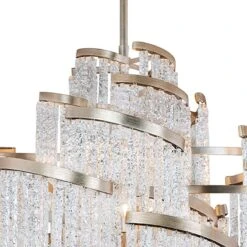 Corbett Mont Blanc 44 1/2" Wide Silver Leaf Pendant Light -Golden Lighting Shop corbett mont blanc 44 and one half inch wide silver leaf pendant light 99g33views3