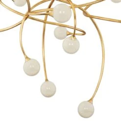 Corbett Signature 56" Wide Gold Leaf 16-Light LED Pendant Light -Golden Lighting Shop corbett signature 56 inch wide gold leaf 16 light led pendant light 99g93views2