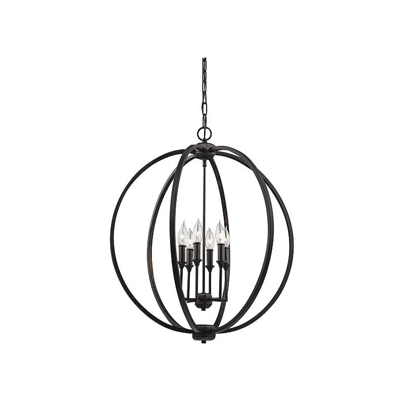Corrine 24 1/2" Wide Oil-Rubbed Bronze 6-Light Orb Pendant Light 3 Corrine 24 1/2" Wide Oil-Rubbed Bronze 6-Light Orb Pendant Light
