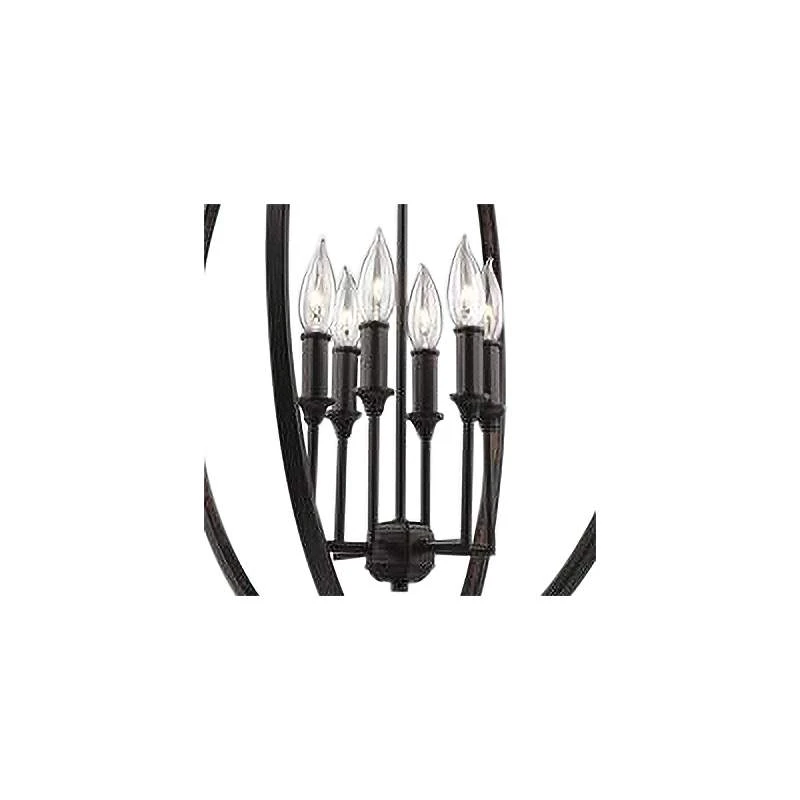 Corrine 24 1/2" Wide Oil-Rubbed Bronze 6-Light Orb Pendant Light 4 Corrine 24 1/2" Wide Oil-Rubbed Bronze 6-Light Orb Pendant Light - Image 2