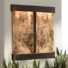 Cottonwood Falls 69" High Travertine Modern Wall Fountain