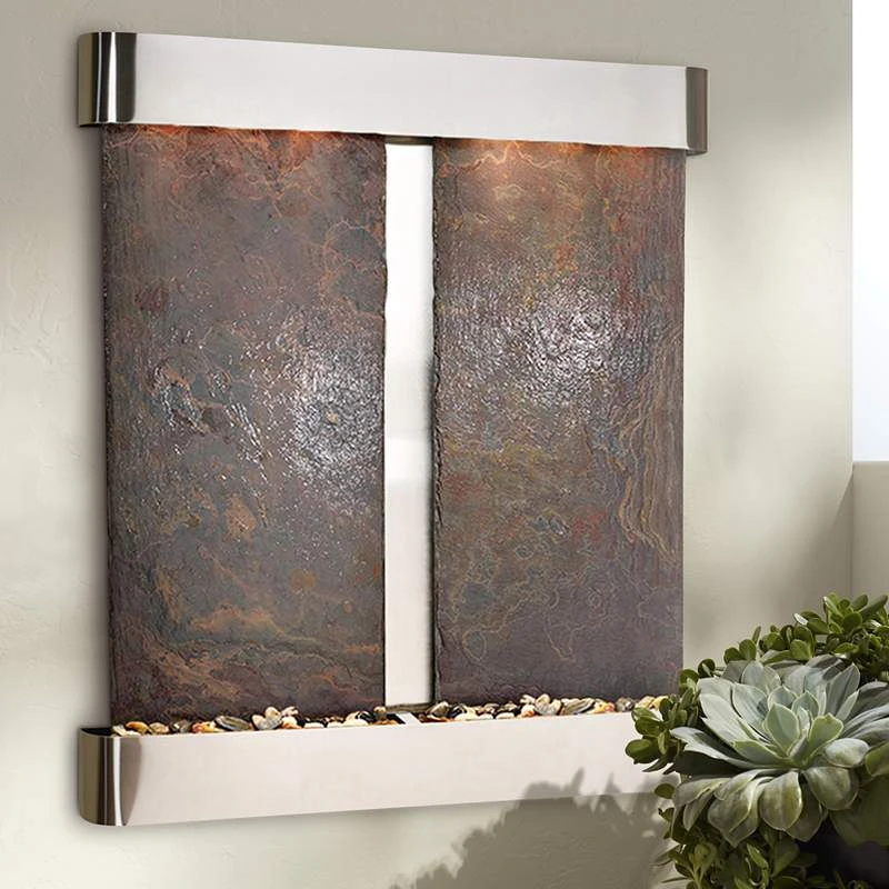 Cottonwood Falls Round Steel Multicolor 69"H Wall Fountain 3 Cottonwood Falls Round Steel Multicolor 69"H Wall Fountain