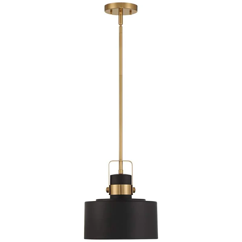 Courtney 10" Wide Soft Gold Matte Black Mini Pendant Light 6 Courtney 10" Wide Soft Gold Matte Black Mini Pendant Light - Image 4