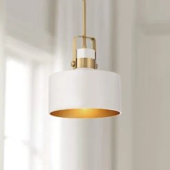 Courtney 10" Wide Soft Gold Matte White Mini Pendant Light