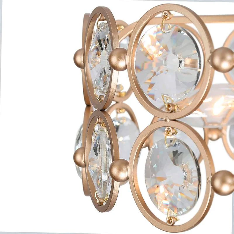 Crays 15" Wide Gold Crystal 3-Light Chandelier 5 Crays 15" Wide Gold Crystal 3-Light Chandelier - Image 3