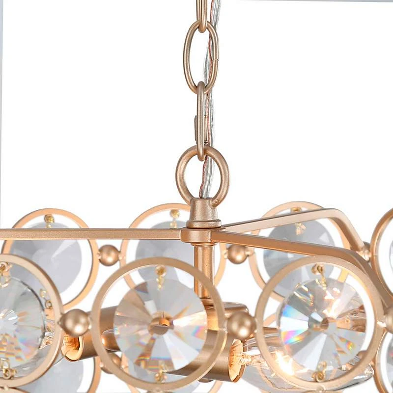 Crays 15" Wide Gold Crystal 3-Light Chandelier 6 Crays 15" Wide Gold Crystal 3-Light Chandelier - Image 4