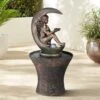 Crescent Moon 34" High Fountain With LED Light -Golden Lighting Shop crescent moon 34 inch high fountain with led light 55373cropped