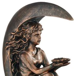 Crescent Moon 34" High Fountain With LED Light 9 Crescent Moon 34" High Fountain With LED Light -Golden Lighting Shop crescent moon 34 inch high fountain with led light 55373views1