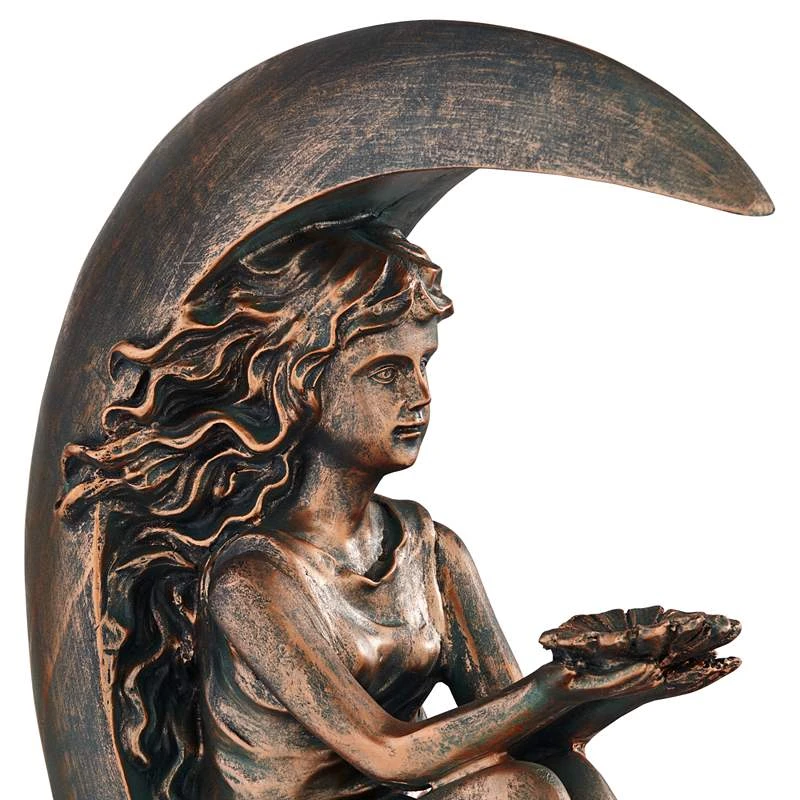 Crescent Moon 34" High Fountain With LED Light 5 Crescent Moon 34" High Fountain With LED Light - Image 3