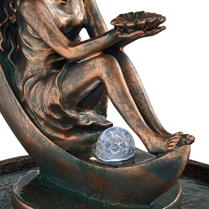 Crescent Moon 34" High Fountain With LED Light 7 Crescent Moon 34" High Fountain With LED Light - Image 5