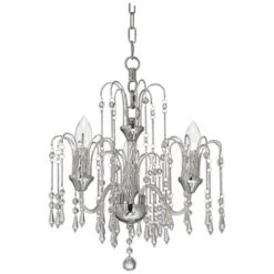 Crystal Rain 15" Wide Chrome 3-Light Crystal Chandelier -Golden Lighting Shop crystal rain 15 inch wide chrome 3 light crystal chandelier 9g212views3