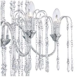 Crystal Rain 28" Wide 6-Light Halogen Crystal Chandelier -Golden Lighting Shop crystal rain 28 inch wide 6 light halogen crystal chandelier m7013views1