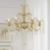 Crystal Rain 30" Wide Soft Gold Crystal 6-Light Chandelier -Golden Lighting Shop crystal rain 30 inch wide soft gold crystal 6 light chandelier 678a1cropped