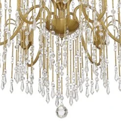 Crystal Rain 30" Wide Soft Gold Crystal 6-Light Chandelier -Golden Lighting Shop crystal rain 30 inch wide soft gold crystal 6 light chandelier 678a1views3