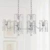 Crystal Rain 33" Wide Chrome 6-Light Island Chandelier 1 Crystal Rain 33" Wide Chrome 6-Light Island Chandelier -Golden Lighting Shop crystal rain 33 inch wide chrome 6 light island chandelier 364m2cropped