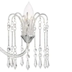 Crystal Rain 33" Wide Chrome 6-Light Island Chandelier -Golden Lighting Shop crystal rain 33 inch wide chrome 6 light island chandelier 364m2views1