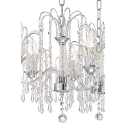 Crystal Rain 33" Wide Chrome 6-Light Island Chandelier -Golden Lighting Shop crystal rain 33 inch wide chrome 6 light island chandelier 364m2views2