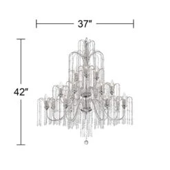 Crystal Rain 37" Wide 18-Light Crystal Chandelier -Golden Lighting Shop crystal rain 37 inch wide 18 light crystal chandelier 6v862views2