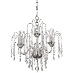 Crystal Rain Chrome 2-Light Swag Chandelier -Golden Lighting Shop crystal rain chrome 2 light swag chandelier 30m91views2