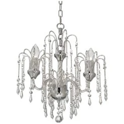 Crystal Rain Chrome 2-Light Swag Chandelier -Golden Lighting Shop crystal rain chrome 2 light swag chandelier 30m91views3