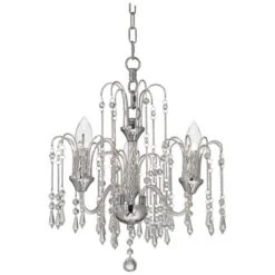 Crystal Rain Chrome 2-Light Swag Chandelier -Golden Lighting Shop crystal rain chrome 2 light swag chandelier 30m91views4