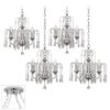 Crystal Rain Chrome 4-Light Swag Chandelier -Golden Lighting Shop crystal rain chrome 4 light swag chandelier 30n29