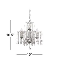 Crystal Rain Chrome 4-Light Swag Chandelier -Golden Lighting Shop crystal rain chrome 4 light swag chandelier 30n29views5