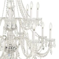 Crystorama 37" Wide Chrome 16-Light Traditional Crystal Chandelier -Golden Lighting Shop crystorama 37 inch wide chrome 16 light traditional crystal chandelier 80n32views1