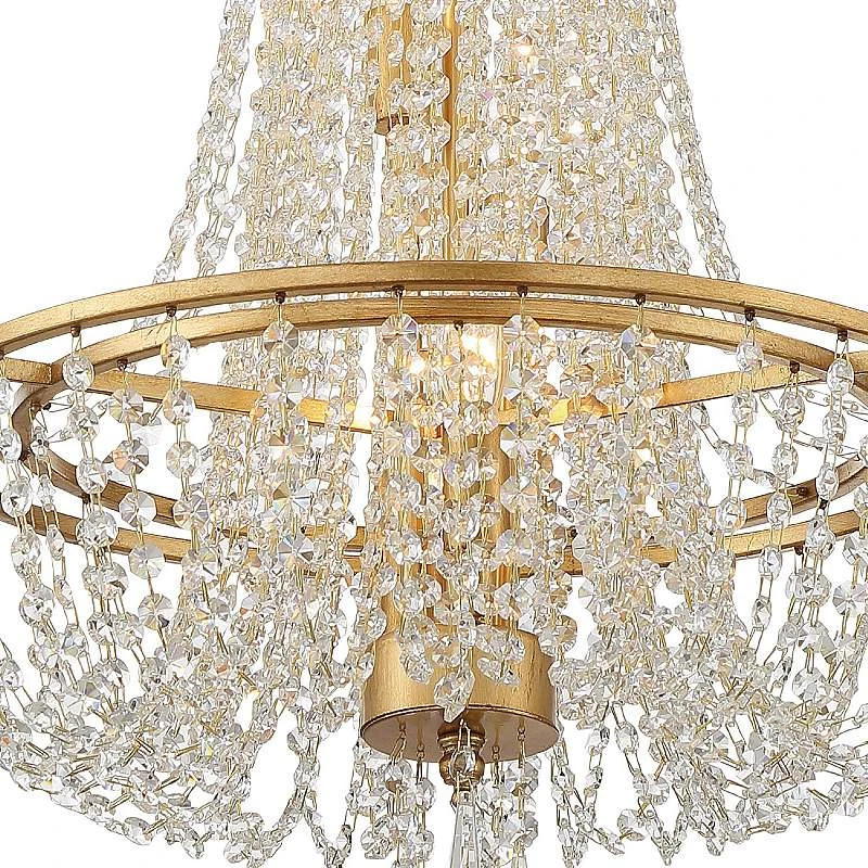 Crystorama Arcadia 18" Wide Antique Gold Crystal Chandelier 4 Crystorama Arcadia 18" Wide Antique Gold Crystal Chandelier - Image 2