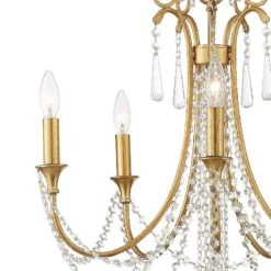 Crystorama Arcadia 23 1/2"W Antique Gold 5-Light Chandelier 7 Crystorama Arcadia 23 1/2"W Antique Gold 5-Light Chandelier -Golden Lighting Shop crystorama arcadia 23 and one half inchw antique gold 5 light chandelier 83f51views1