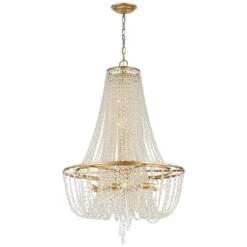 Crystorama Arcadia 24" Wide Antique Gold Crystal Chandelier -Golden Lighting Shop crystorama arcadia 24 inch wide antique gold crystal chandelier 99x05