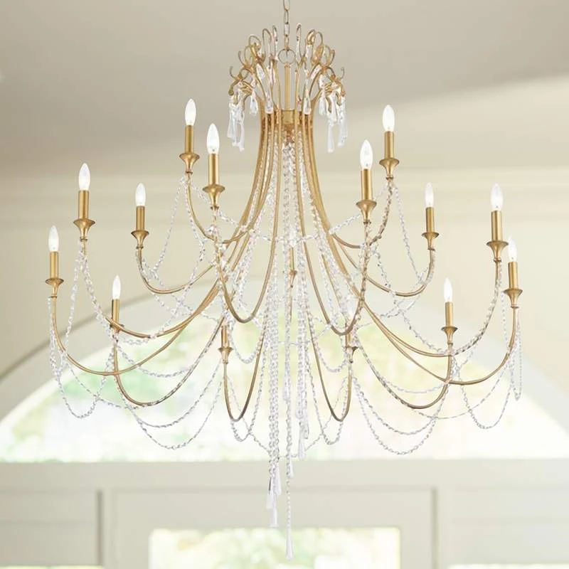 Crystorama Arcadia 46 1/4"W Antique Gold 15-Light Chandelier 3 Crystorama Arcadia 46 1/4"W Antique Gold 15-Light Chandelier