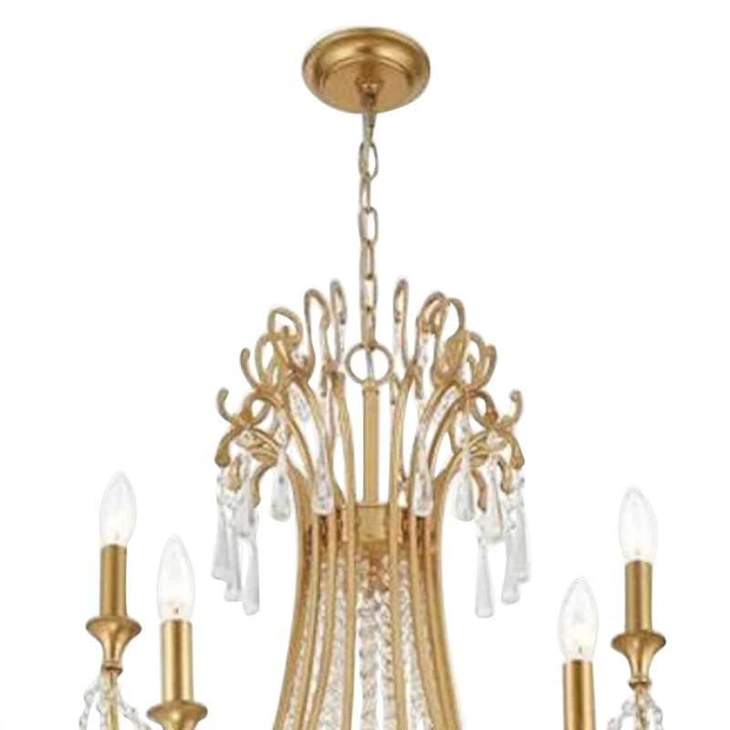 Crystorama Arcadia 46 1/4"W Antique Gold 15-Light Chandelier 6 Crystorama Arcadia 46 1/4"W Antique Gold 15-Light Chandelier - Image 4