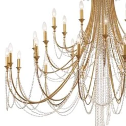 Crystorama Arcadia 61" Wide Antique Gold 28-Light Chandelier -Golden Lighting Shop crystorama arcadia 61 inch wide antique gold 28 light chandelier 99x28views1