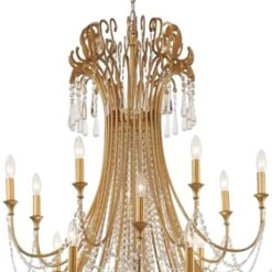 Crystorama Arcadia 61" Wide Antique Gold 28-Light Chandelier -Golden Lighting Shop crystorama arcadia 61 inch wide antique gold 28 light chandelier 99x28views2