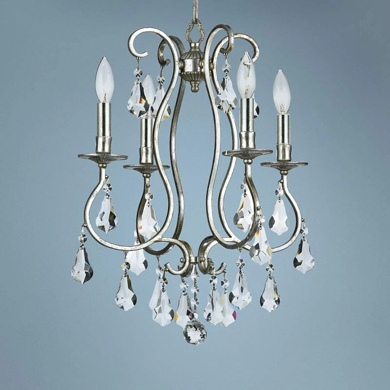 Crystorama Ashton 16" Wide Olde Silver 4-Light Chandelier 3 Crystorama Ashton 16" Wide Olde Silver 4-Light Chandelier