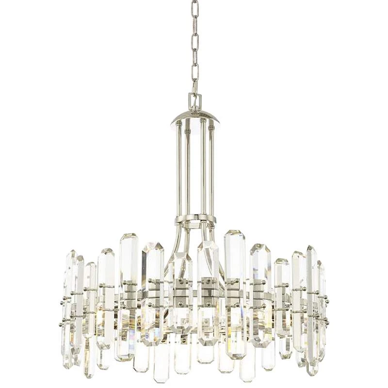 Crystorama Bolton 24 3/4" Wide Polished Nickel Crystal Chandelier 4 Crystorama Bolton 24 3/4" Wide Polished Nickel Crystal Chandelier - Image 2