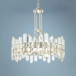 Crystorama Bolton 24 3/4" Wide Polished Nickel Crystal Chandelier