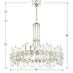 Crystorama Bolton 31"W Polished Nickel 12-Light Crystal Chandelier -Golden Lighting Shop crystorama bolton 31 inchw polished nickel 12 light crystal chandelier 70n37views3