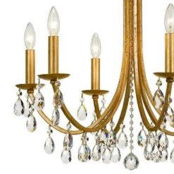 Crystorama Bridgehampton 26"W Antique Gold 6-Light Crystal Chandelier -Golden Lighting Shop crystorama bridgehampton 26 inchw antique gold 6 light crystal chandelier 444f1views1